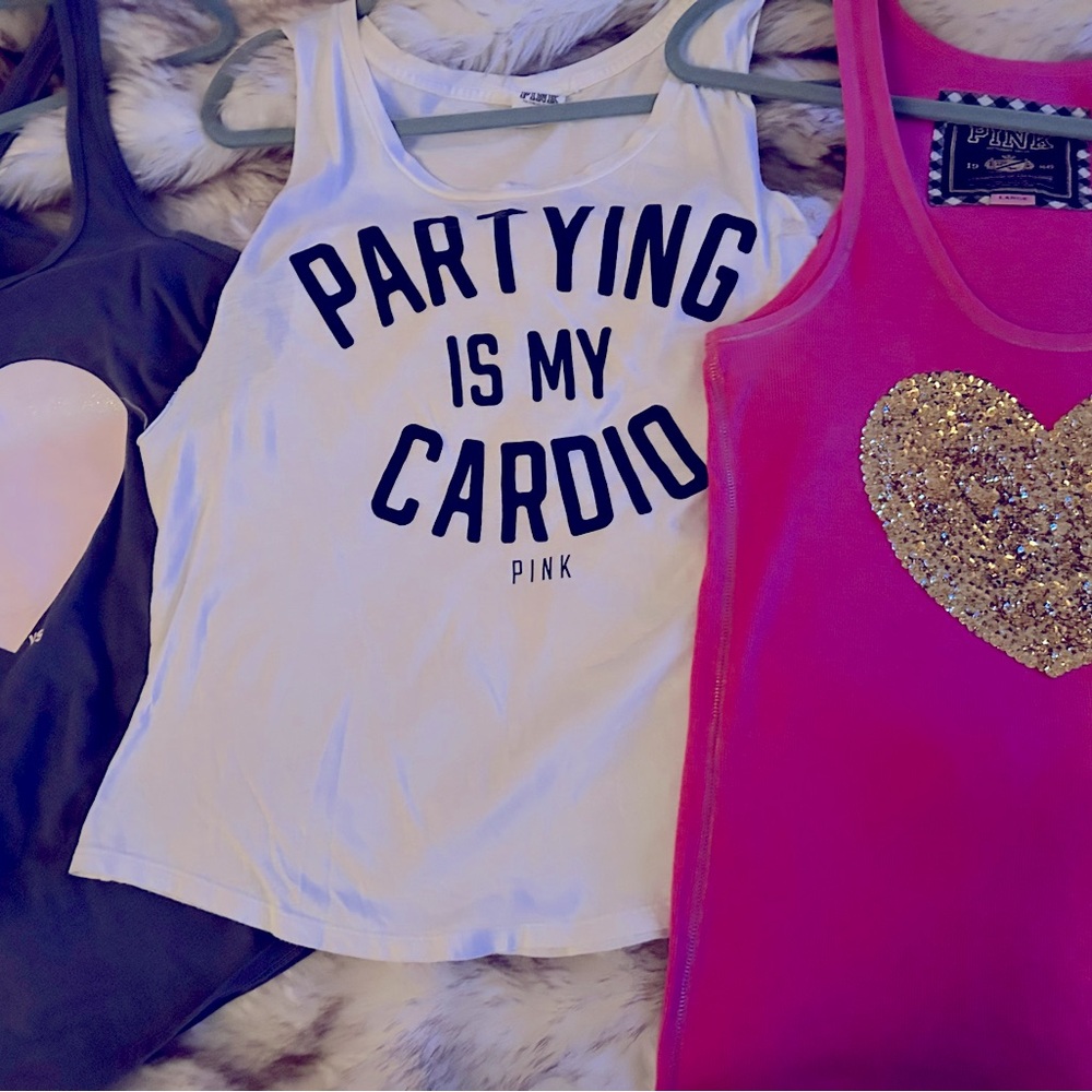 Pink by Victoria Secret tank tops used but good